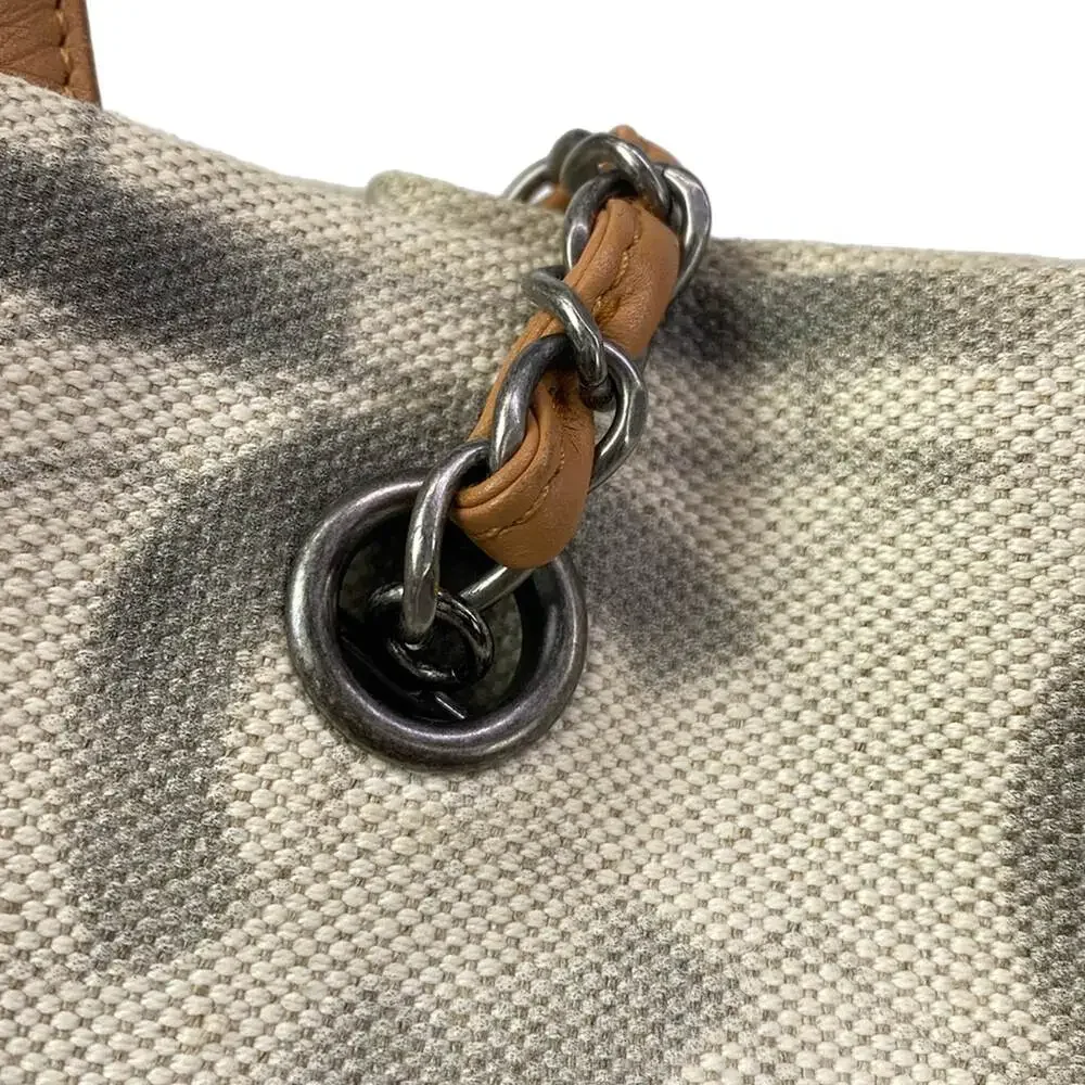 Chanel Coco Perfume Print Chain Tote / Small Shopping Bag Tote Bag A91745 Cream